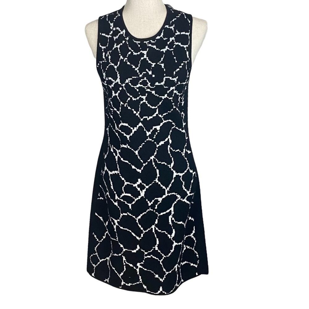 NWOT Carlisle dress pullover style abstract animal print black & white size S